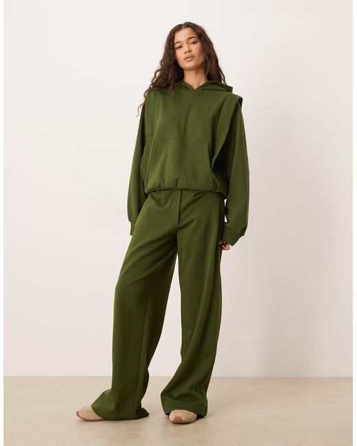 ASOS Green Circular Design Collection Hoodie With Seam Detailing