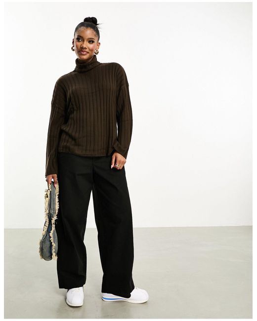 Grey chunky deals roll neck jumper