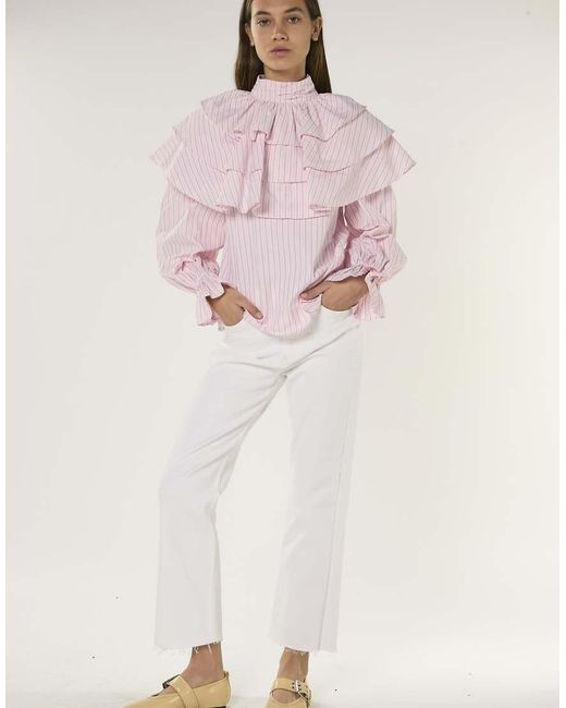 Glamorous Natural Cropped Flared Jeans