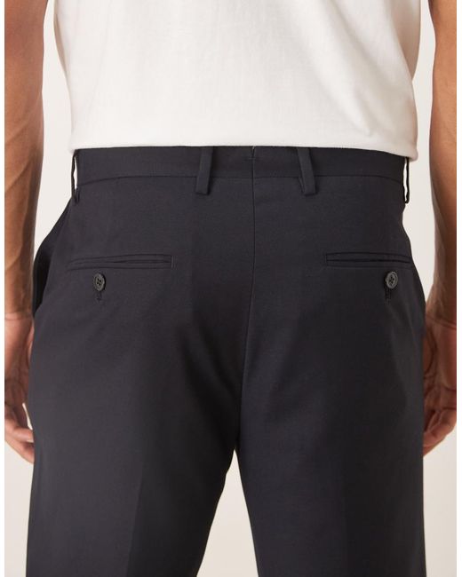 Mango Black Slim Fit Trousers for men