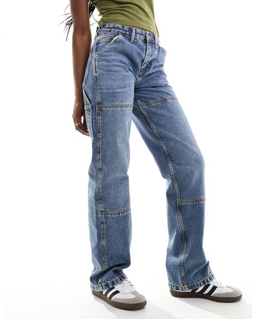 Superdry Blue Mid Rise Denim Carpenter Jeans