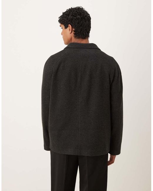 ASOS Black Wool Look Boxy Blazer for men