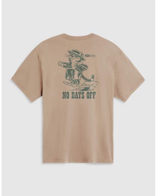 Levi's Ruimvallend T-Shirt Met No Days Off-Print Op De Achterkant in het Brown voor heren