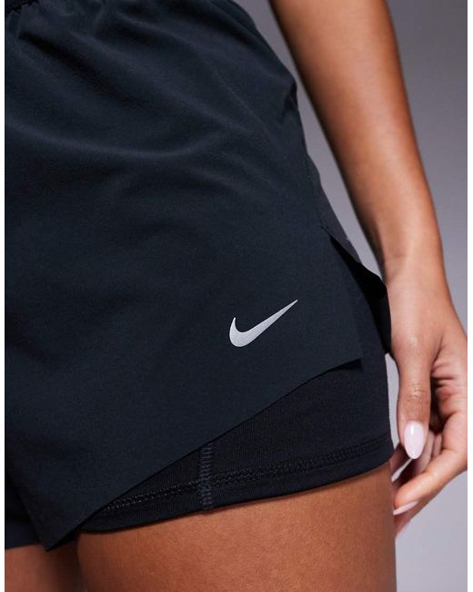 Nike Blue Swift Dri-fit Mid Rise 3 Inch 2