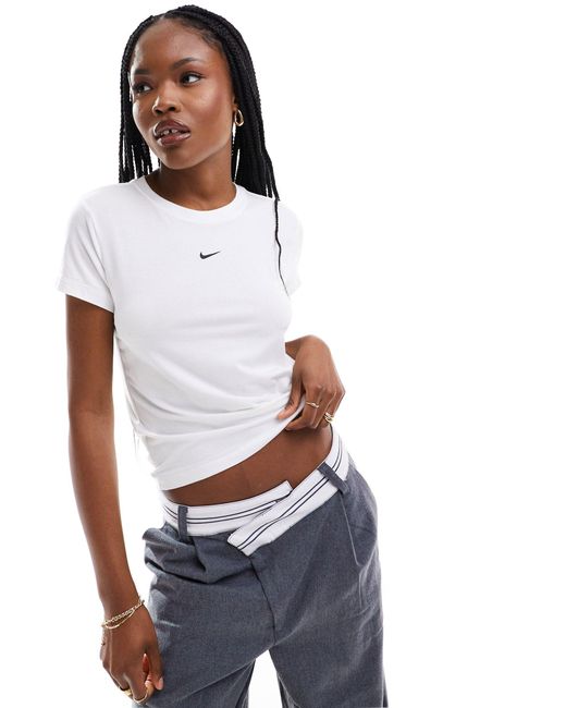 Nike White Chill Cropped T-shirt