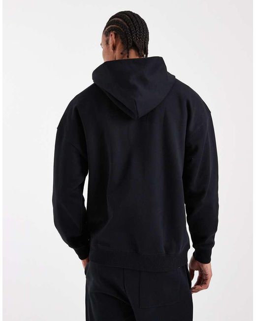 Only & Sons Blue Premium 400gsm Heavyweight Oversized Fit Hoodie Co-ord for men