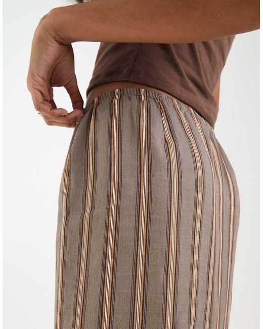 & Other Stories Natural Straight Cut Midi Skirt