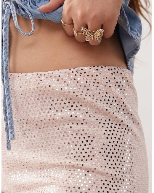 Miss Selfridge White Festival Sequin Booty Short