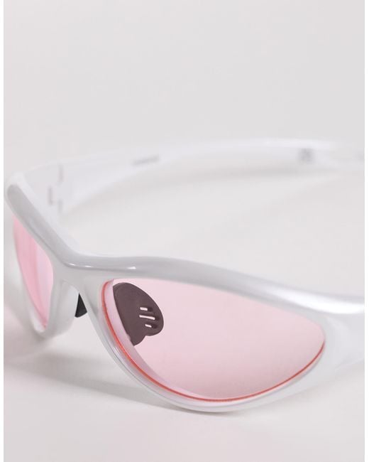 ASOS Pink Wrap Sunglasses for men