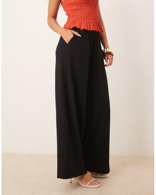 Mango Black Knitted Elasticated Waist Trouser