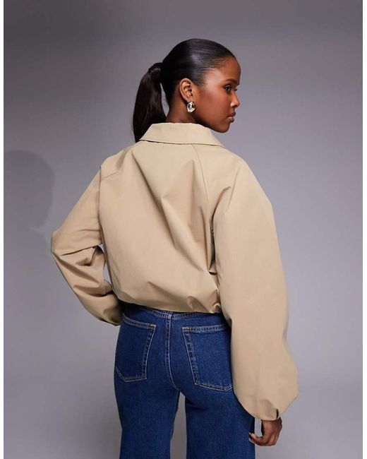 River Island Blue Collared Harrington Jacket