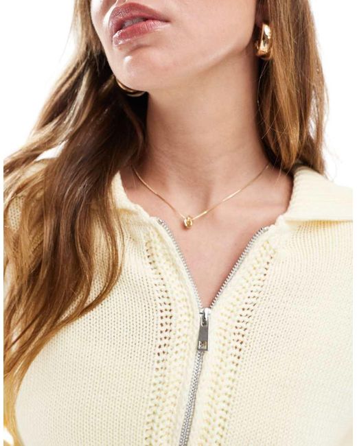 Cotton On Natural Cotton On Half Zip Collared Sweater