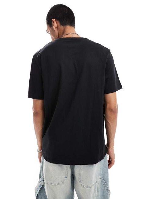 Timberland Black Small Central Logo T-Shirt for men
