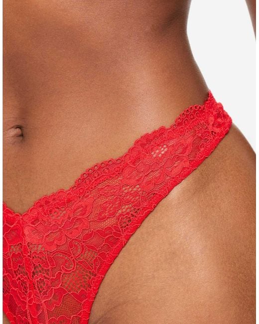Ann Summers Red Seduce Me Crotchless Thong