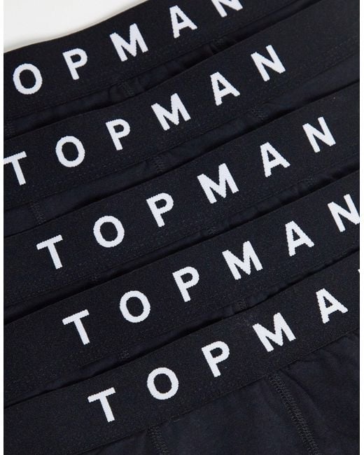Topman Blue 5 Pack Trunks for men