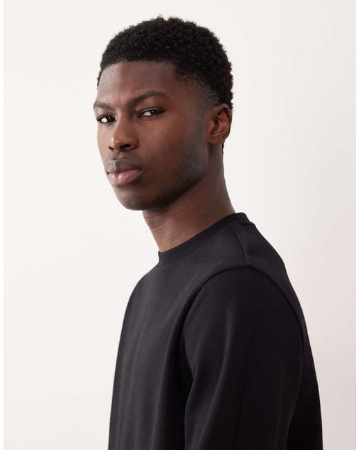 ASOS Black Heavyweight Long Sleeve T-shirt for men