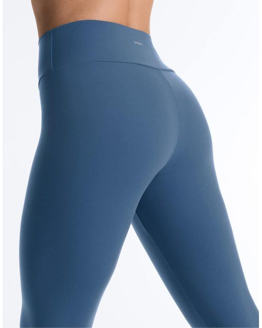 Oysho Blue Comfortlux High-Rise Ankle-Length Leggings