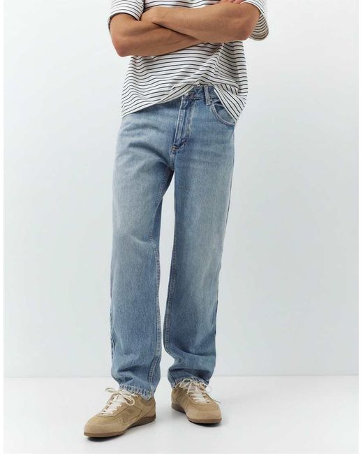 Pull&Bear Blue Straight-leg Vintage Jeans for men