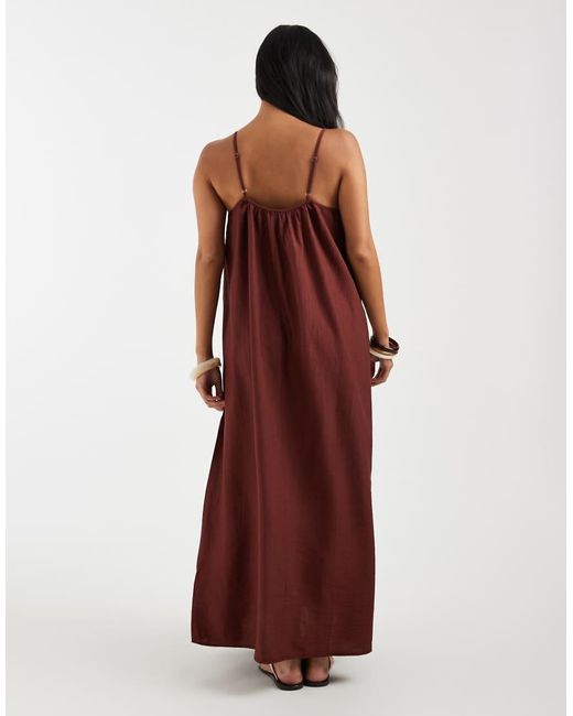 Vero Moda Crinkle Textured Woven Full Cami Maxi Dress