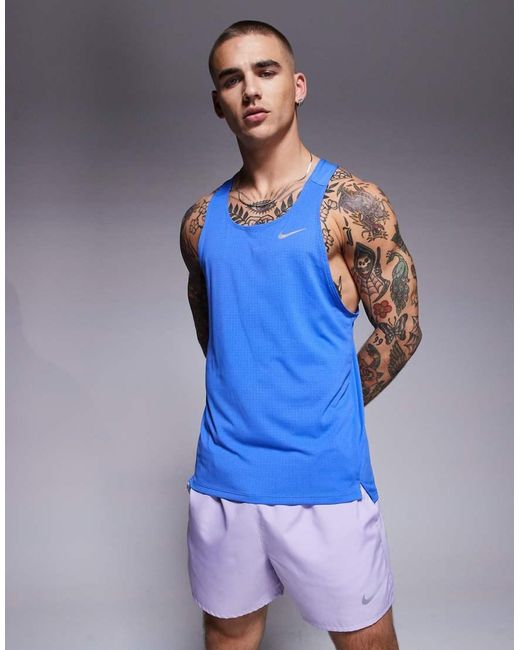 Nike Blue Fast Dri-fit Vest for men