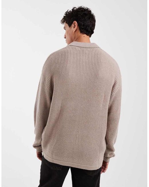 Jack & Jones Natural Knitted Polo for men