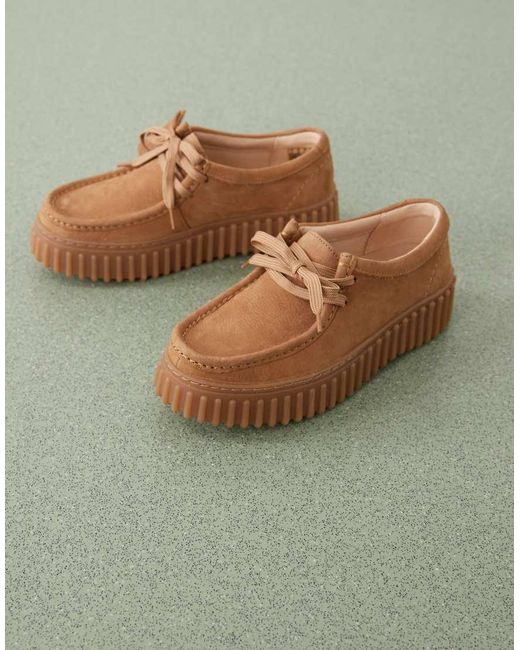Clarks White Suede Torhill Bee Shoe