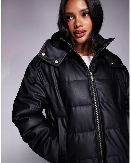 ARMANI EXCHANGE Gray Hooded Puffer Jacket