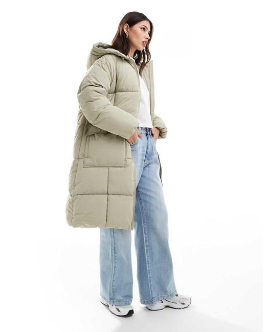 Vero Moda Oversized Gewatteerde Jas Met Lange Pasvorm in het Blue