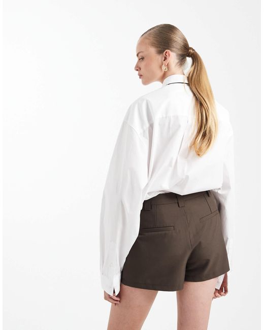 ASOS Brown Tailored Micro Short