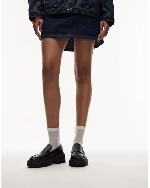 TOPSHOP Brown Cecil Chunky Loafers