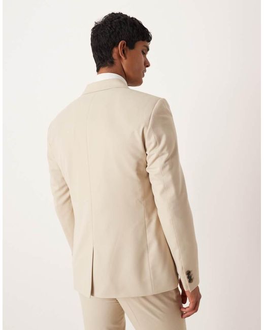 ASOS Natural Slim Suit Jacket for men