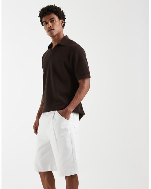 ASOS White Loose Jorts for men