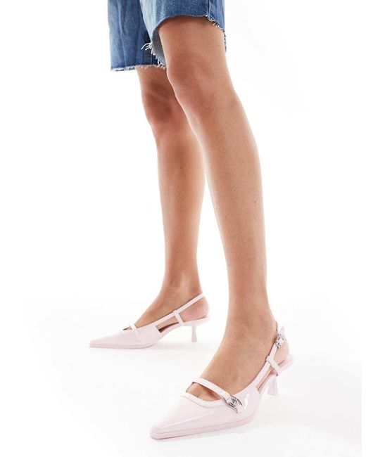 Sandali A Punta Con Tacco di Bershka in Pink