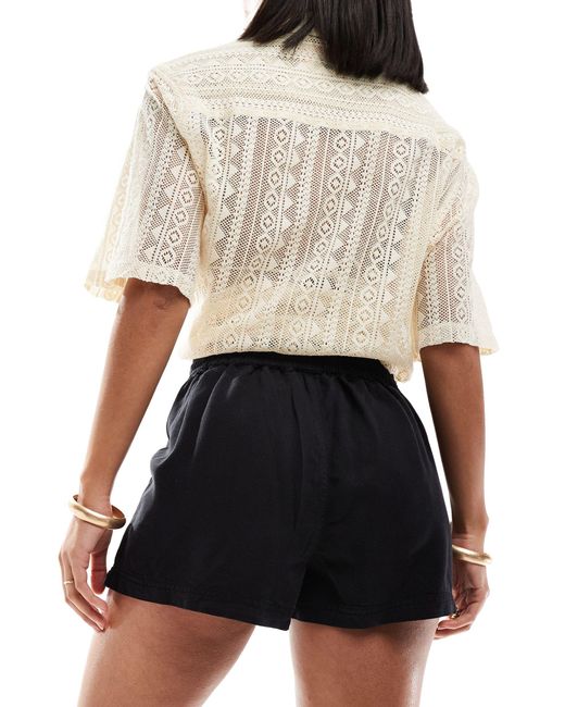 River Island Black Relaxed Shorts