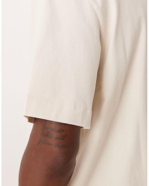 Abercrombie & Fitch Natural Premium Heavy Weight Cropped T-shirt for men