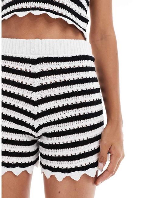 Black crochet shorts hot sale