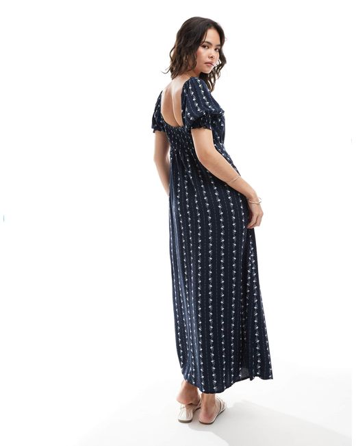 Miss Selfridge Blue Spun Tea Dress