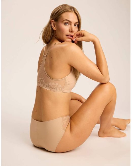 Commando Natural Double Take Lace Racerback Bralette