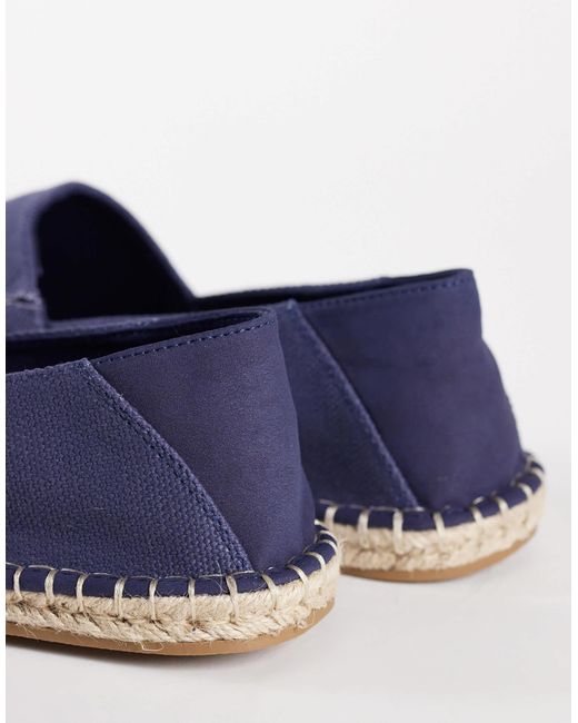 ASOS – step down – espadrilles aus canvas in Blue für Herren