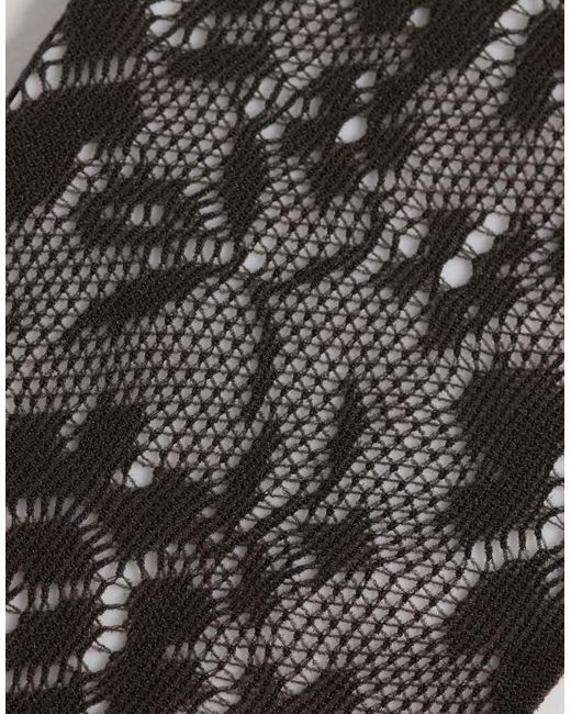 Vero Moda Gray Sheer Socks With Lettuce Edge
