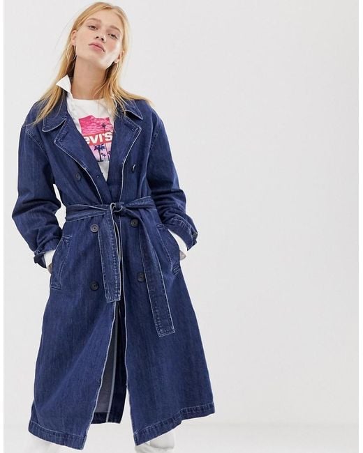 Trench-coat en jean Levi's en coloris Bleu | Lyst