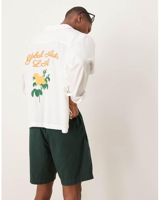 Pantalones Cortos De 6" Verdes Con Cordón Ajustable De Lino Texturizado De Abercrombie & Fitch de hombre de color Natural