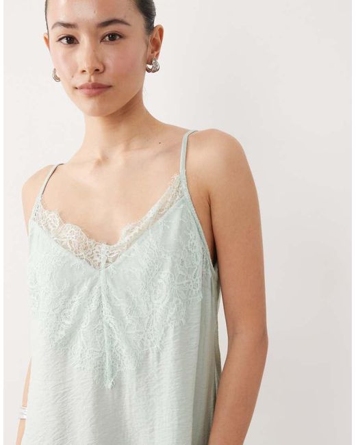 ASOS Multicolor Asos Design Petite Lace Insert Hanky Hem Maxi Dress