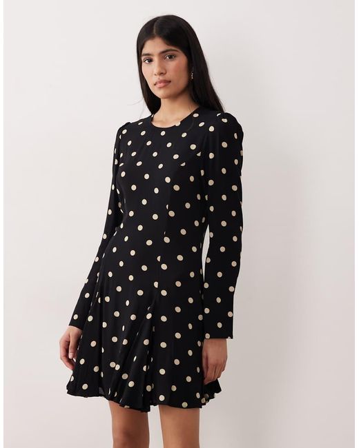 Nobody's Child Black Paris Cut Out Back Fluted Hem Mini Dress