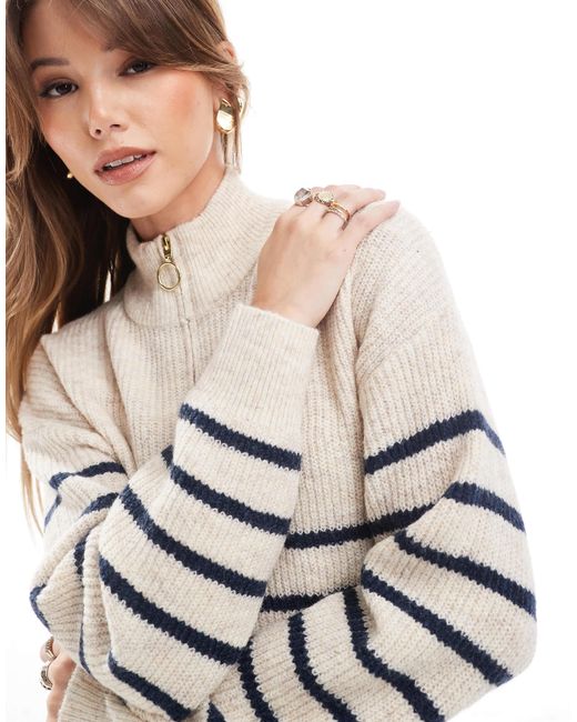 ONLY Natural 1/4 Zip Jumper
