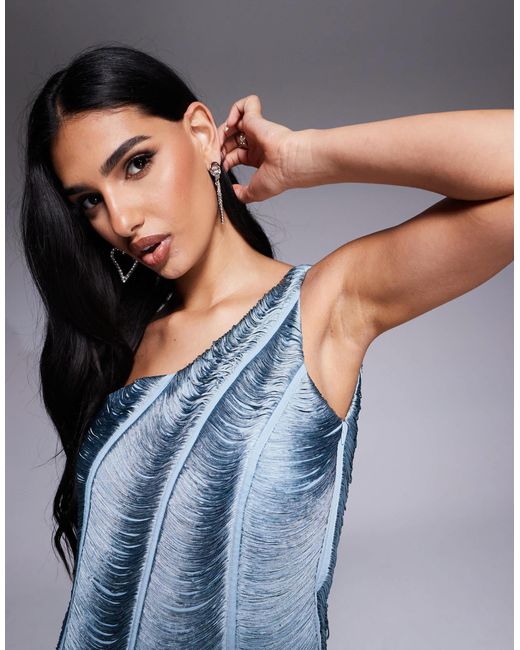ASOS Blue – one-shoulder-minikleid