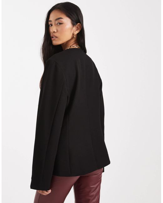 Pieces Black Structured Tailored Blazer