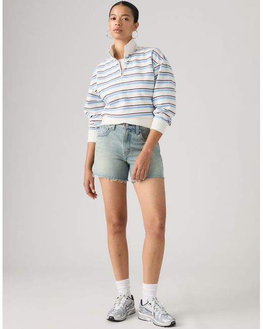 Levi's Blue Cinch Mid-Thigh Shorts