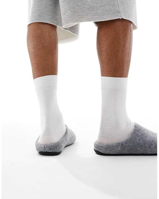 ASOS White Mule Slippers for men