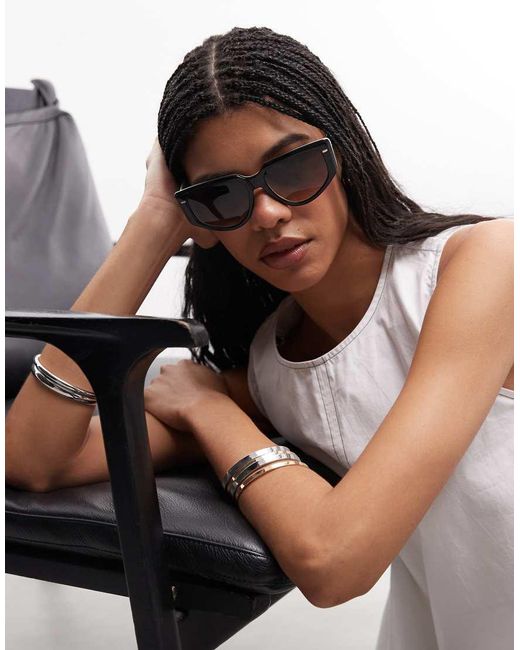 Carrera Black Rectangular Sunglasses With Lenses